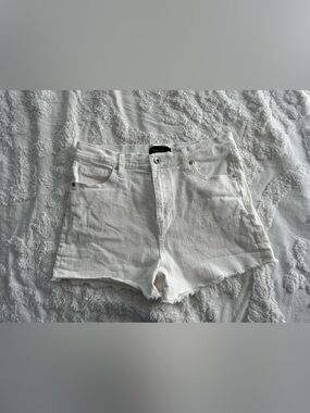 Kendall & Kylie White High-Rise Denim Cutoff Shorts